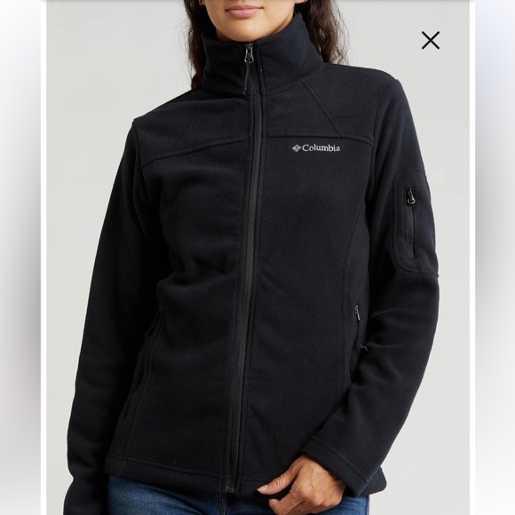 Columbia Women's Black Fleece Jacket cool intervention medium $65 M - Picture 1 of 4